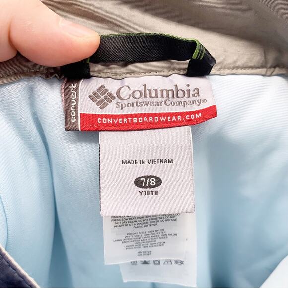 Columbia Convert Blue Waterproof Ski/Snowboard Pants Youth Size 7/8 - Picture 8 of 11